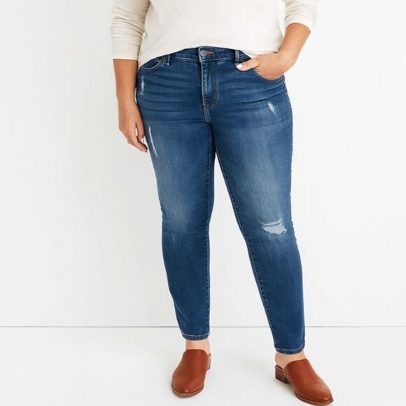 Democracy Womens Jeans Ab Technology Light Wash Stretch Denim Distressed Size 12 - Picture 1 of 12